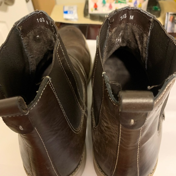 Stacy Adams Brown Ankle Slip on Boots 10 1/2 M